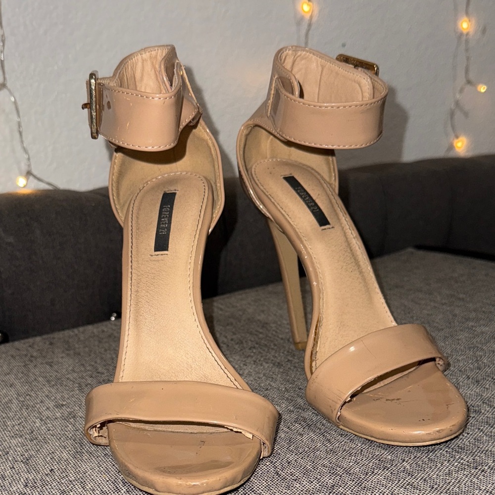 Forever 21 Nude Heeled Sandals